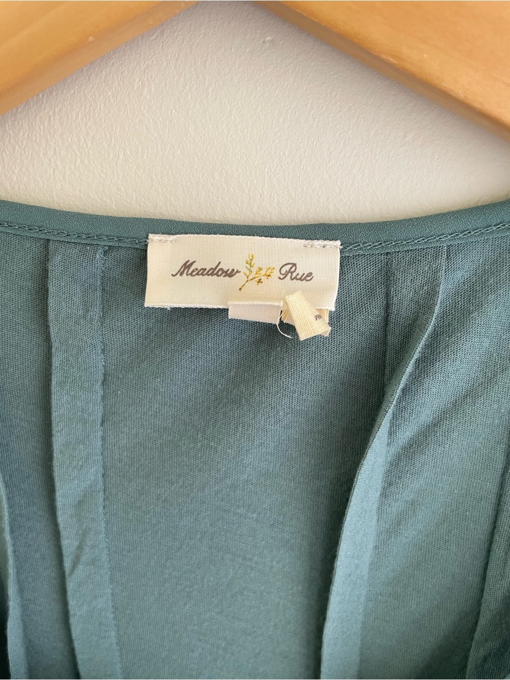 Meadow Rue Anthropologie Dusty Blue Lace-Trim Tank Top - Picture 3 of 5